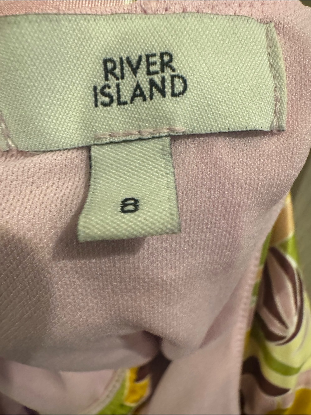 River Island Retro Floral One-Piece Swimsuit in Pink, Yellow and Green - Picture 5 of 7
